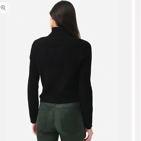 Naadam Cashmere - Women’s Cashmere Ribbed Crop Turtleneck - Picture 6 of 6